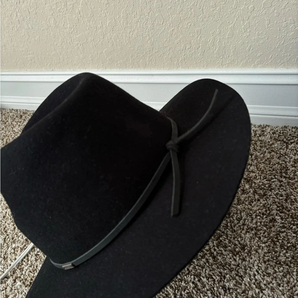 Brixton | Women's 100% Wool Wesley Fedora Hat Size Large 7.5 Black NWT
